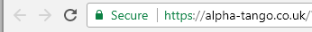 Secure message in Chrome donating https is correctly installed and setup